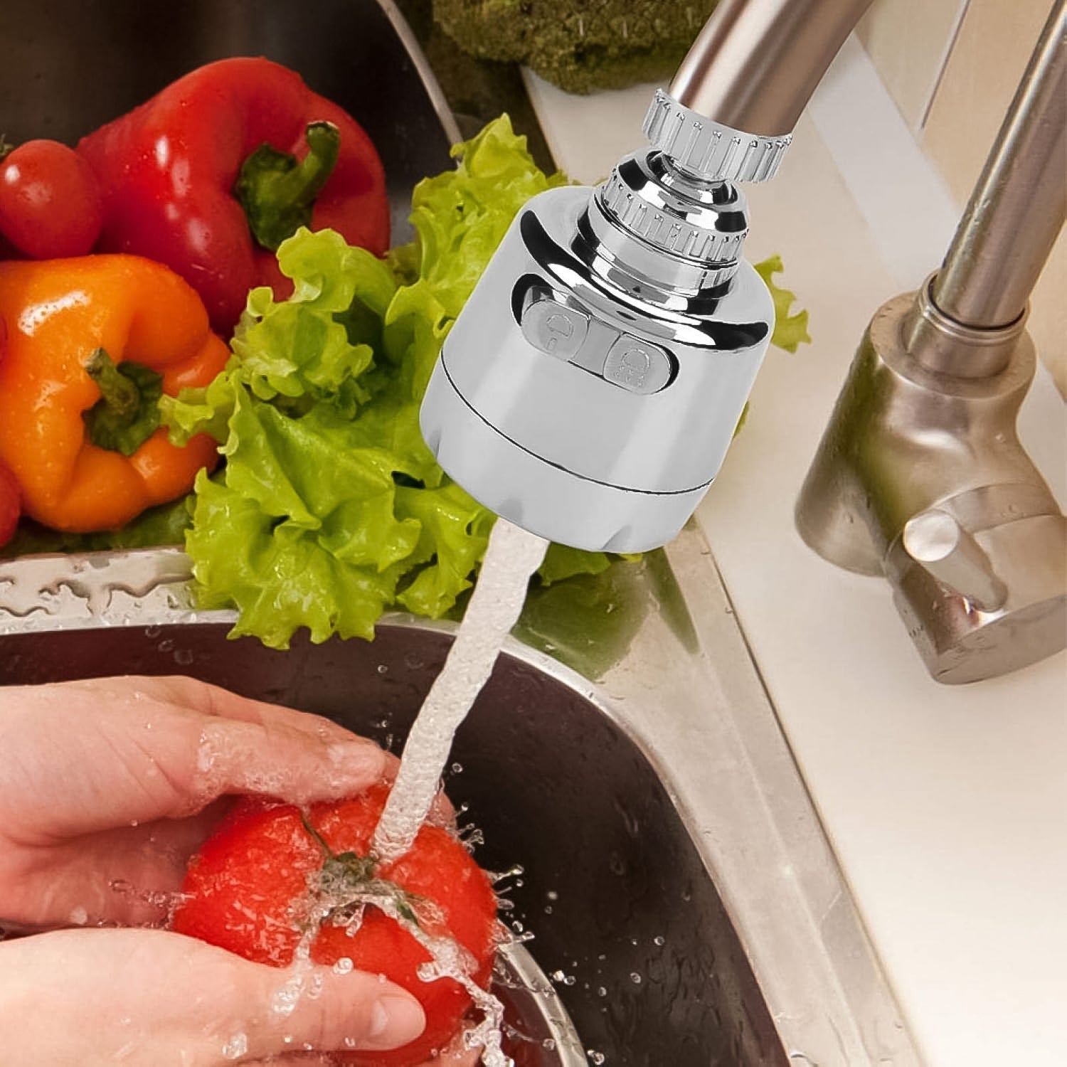 Plastic 360 Degree Rotating Water-Saving Faucet Sprayer Head (3.5 Inch) Plastic 360 Degree Rotating Water-Saving Faucet Sprayer Head (3.5 Inch)